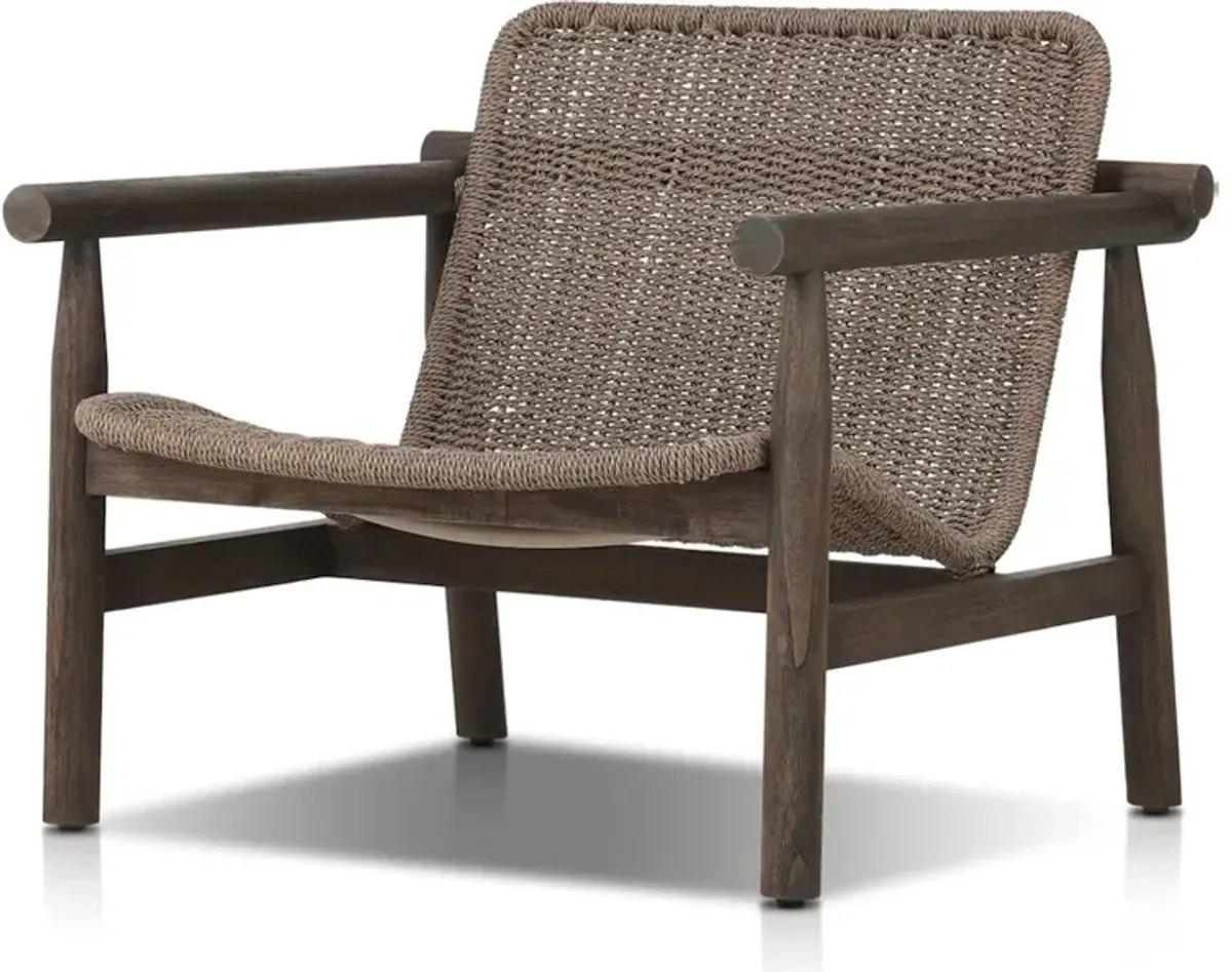 Dume Outdoor Chair in Dark Textured Woven