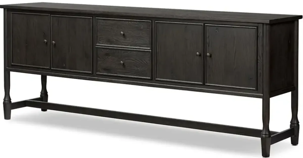 Bari Sideboard -Cracked Smoked Black Veneer