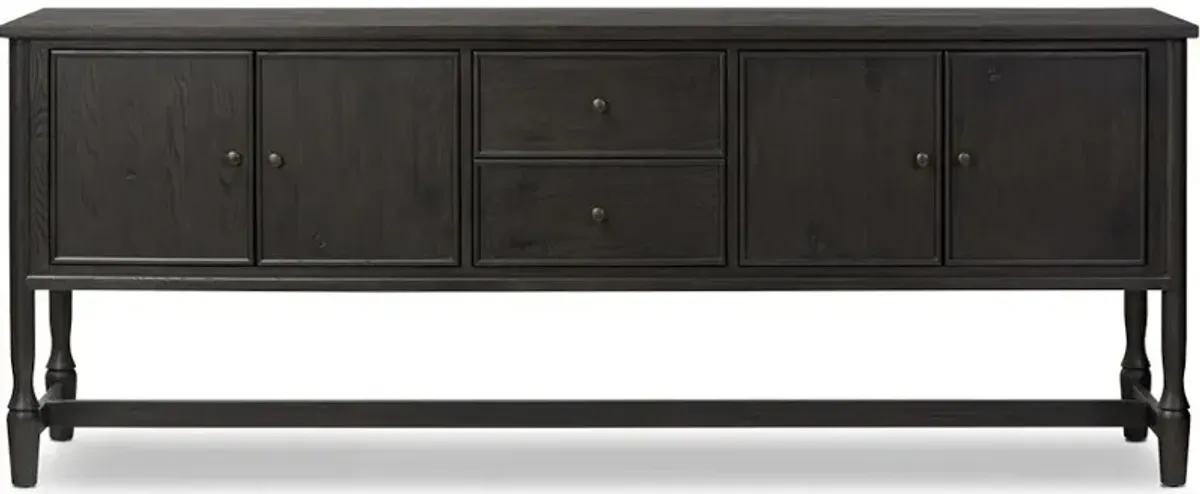 Bari Sideboard -Cracked Smoked Black Veneer