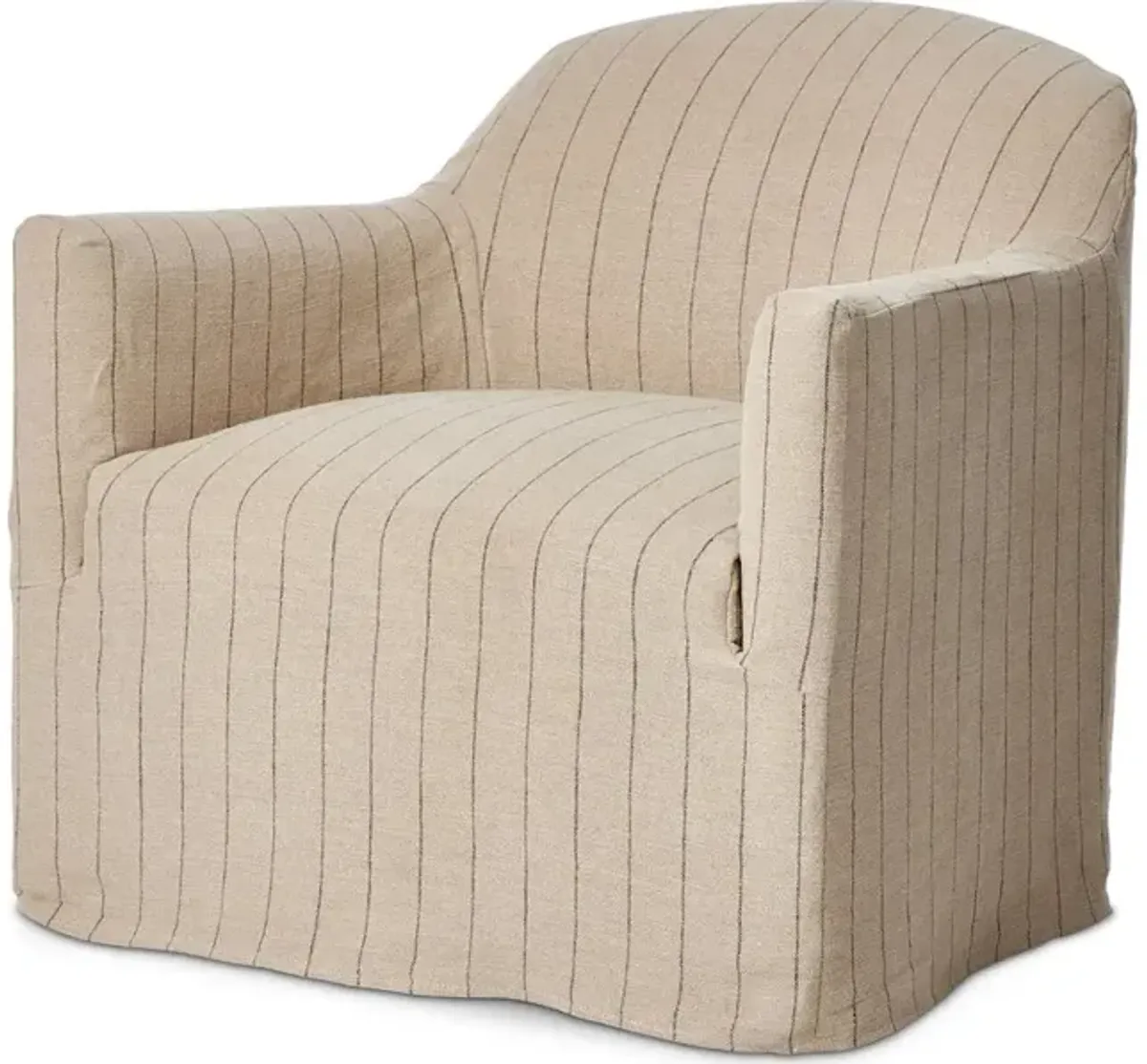 Lowell Slipcover Swivel Chair in Lavon Flint