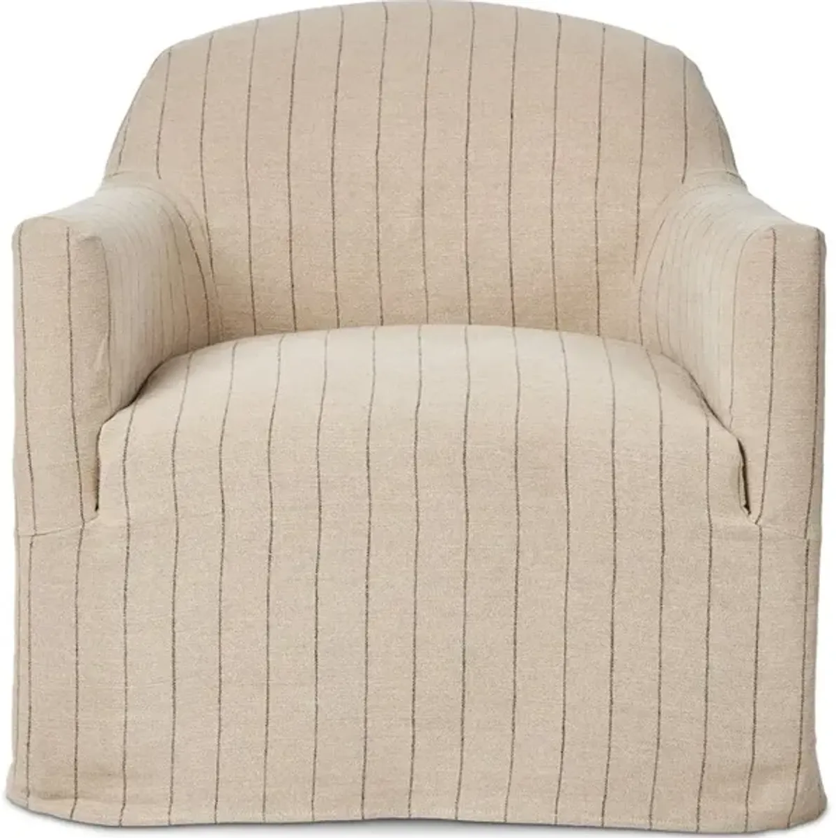 Lowell Slipcover Swivel Chair in Lavon Flint