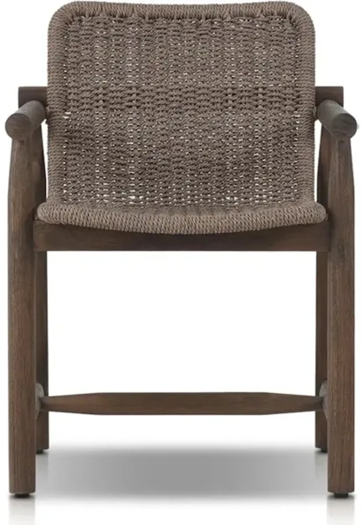 Dume Outdoor Dining Armchair in Dark Textured Woven