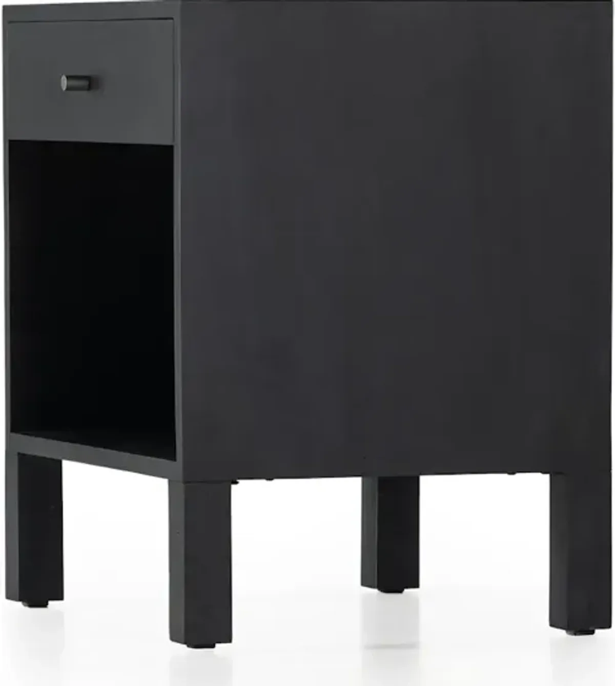 ISADOR NIGHTSTAND-BLACK WASH POPLAR