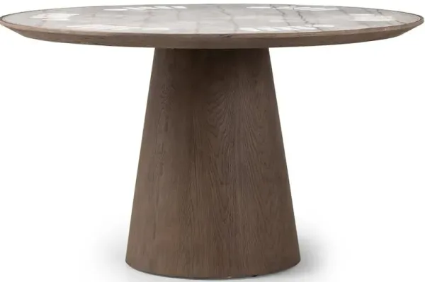 Skye Poker Table-Honed White Marble
