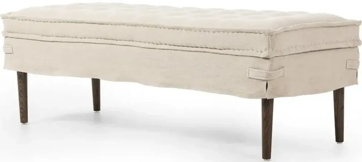 Cole Accent Bench in Broadway Dune