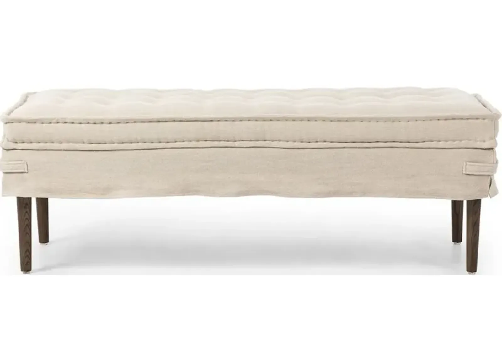 Cole Accent Bench in Broadway Dune