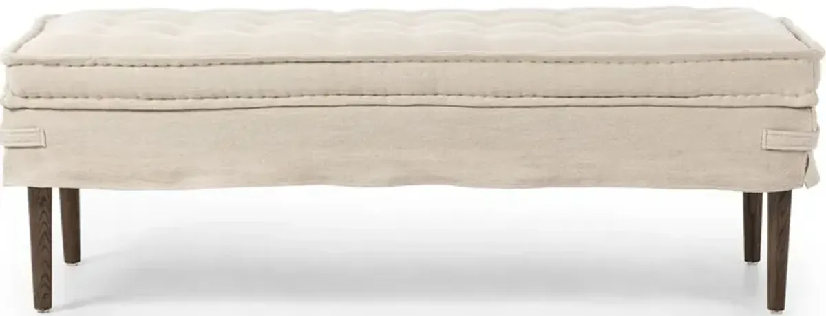 Cole Accent Bench in Broadway Dune