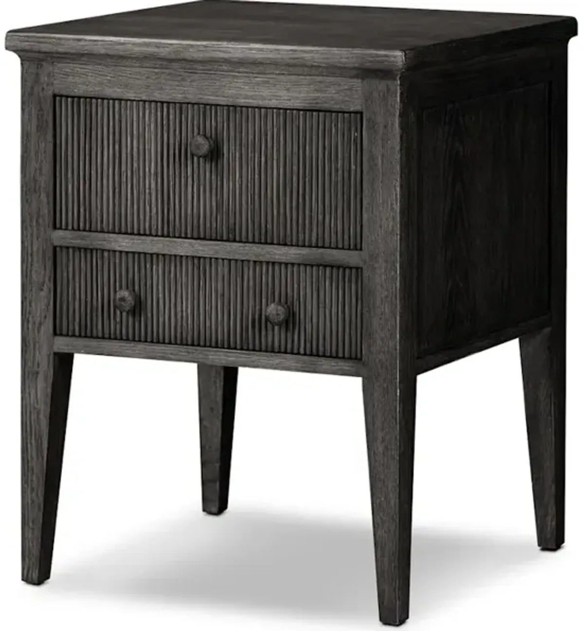 Bush Nightstand in Distressed Black Oak