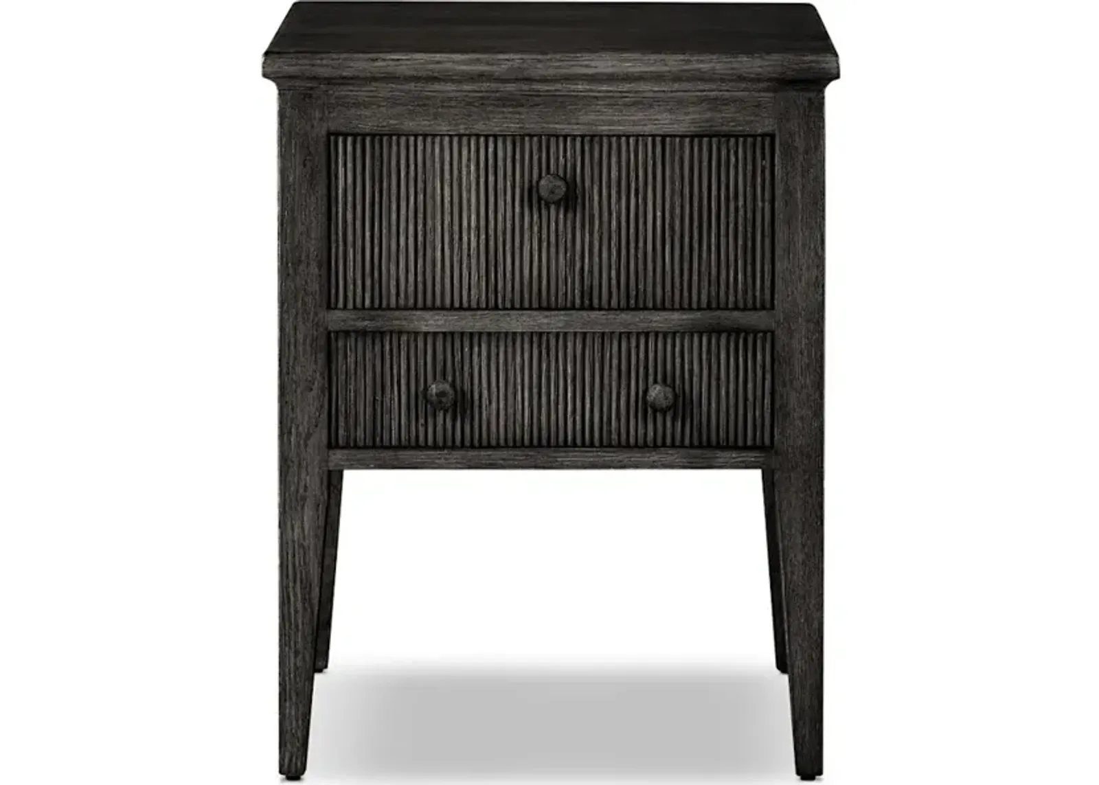 Bush Nightstand in Distressed Black Oak