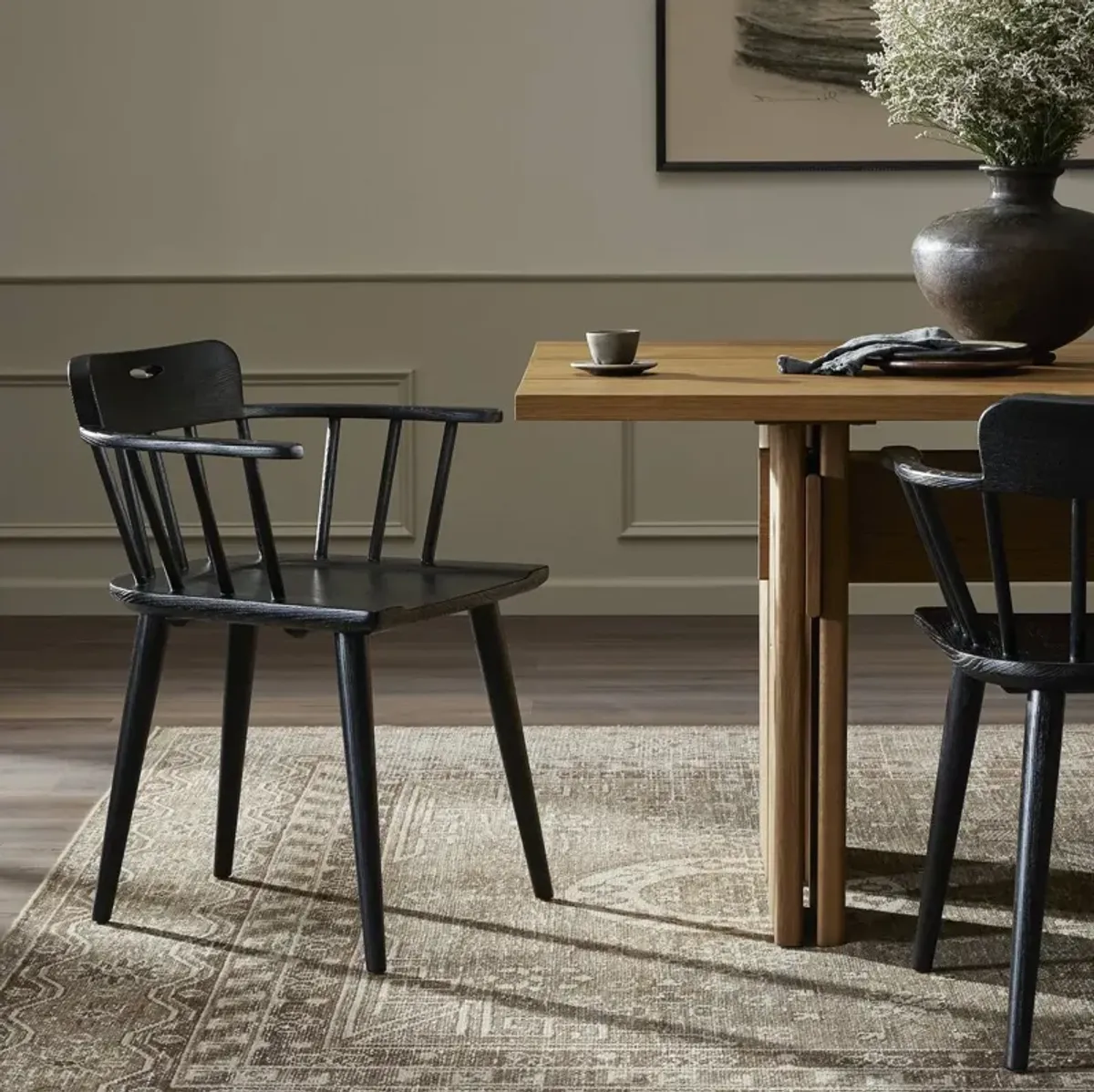 Thalia Dining Chair in Black Oak