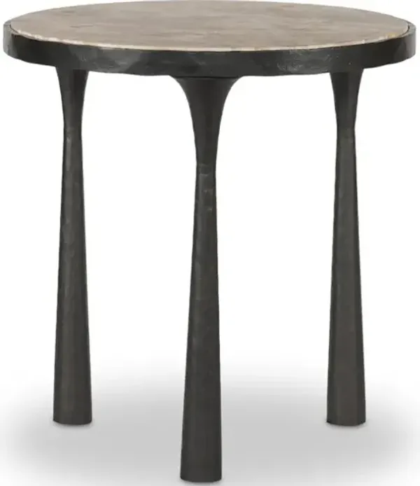 Billings End Table in Fossil Marble