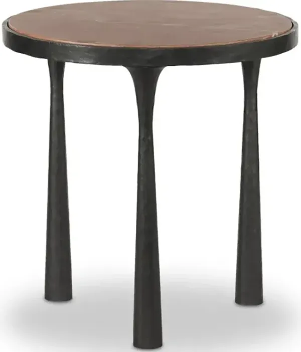 Billings End Table in Rust