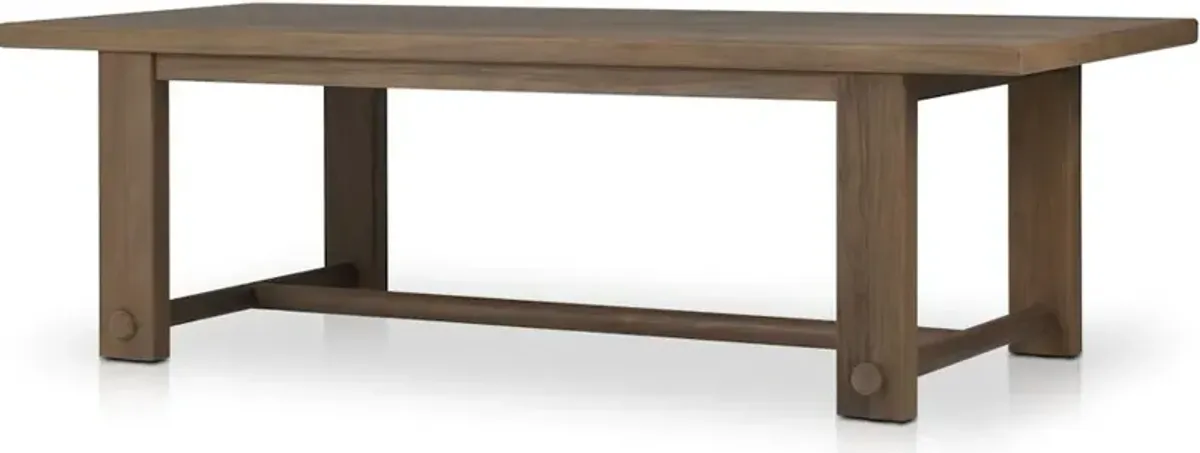 Lumi Outdoor Dining Table -98 in Stained Toasted Brown-FSC