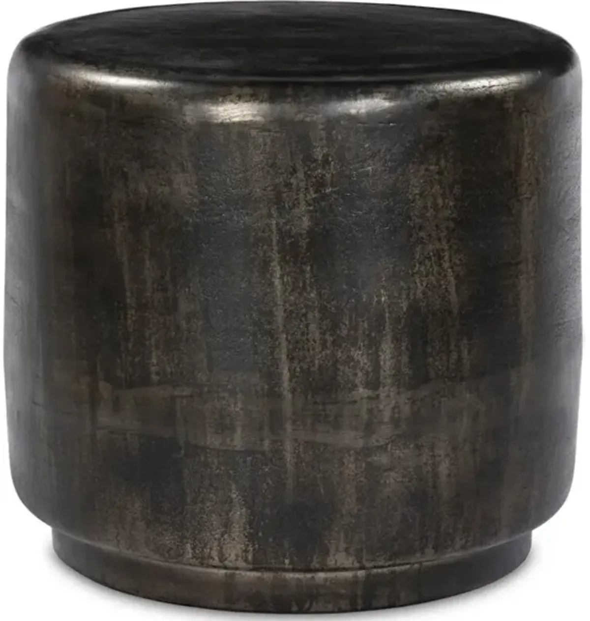 Venetia Outdoor End Table in Distressed Bronze