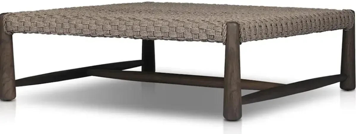 Savio Outdoor Coffee Table in Dark Textured Woven