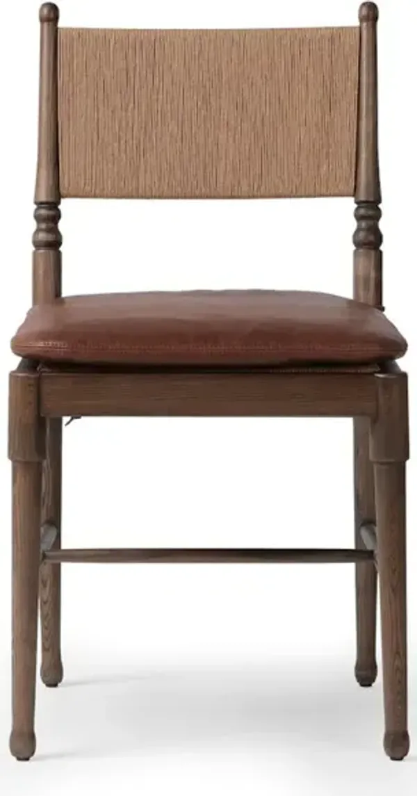 Fayth Dining Chair with Dulane Mahogany Cushion