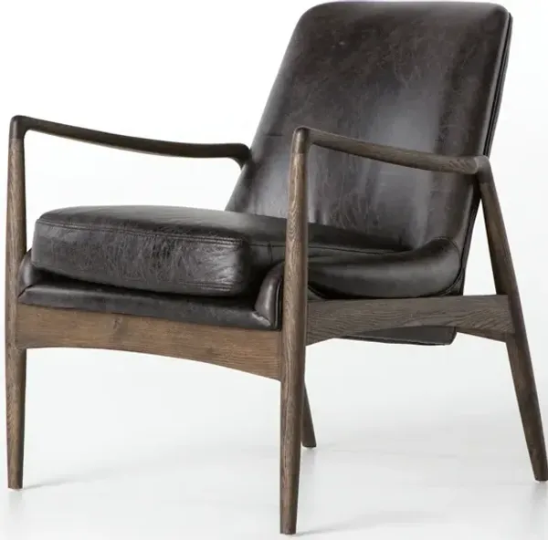BRADEN LEATHER CHAIR IN DURANGO-SMOKE