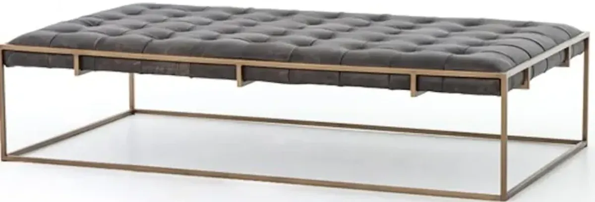 Oxford Coffee Table - Ebony Leather