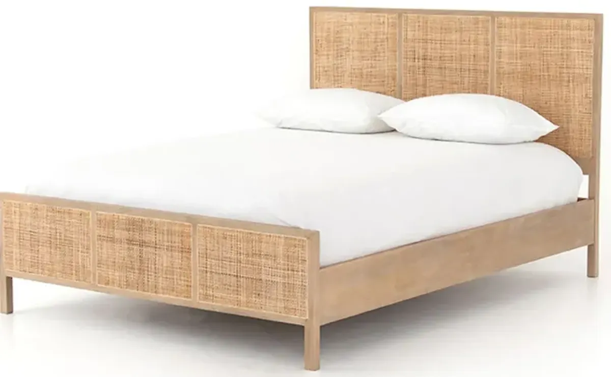Sydney Queen Panel Bed - Natural