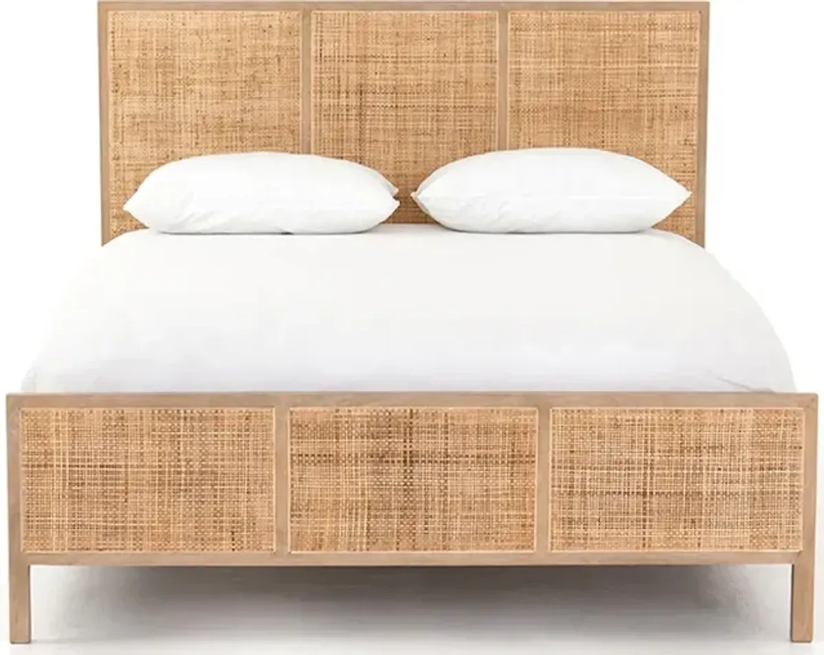 Sydney Queen Panel Bed - Natural
