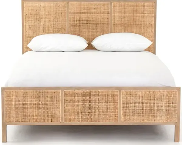 Sydney Queen Panel Bed - Natural