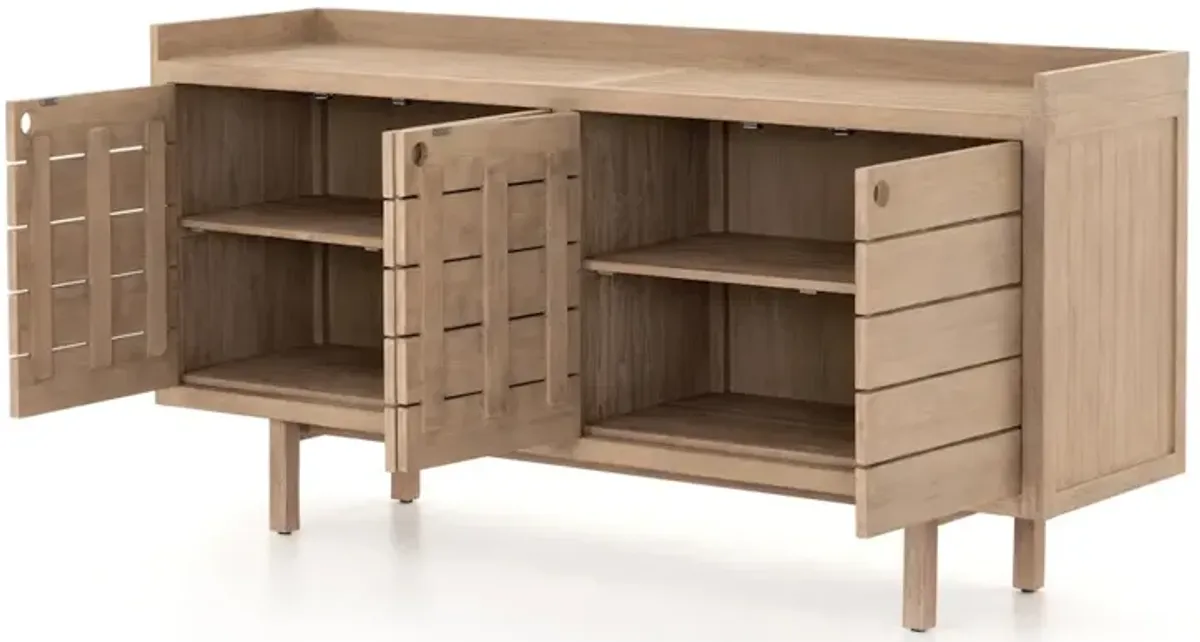 Lula Outdoor Sideboard-Washed Brown