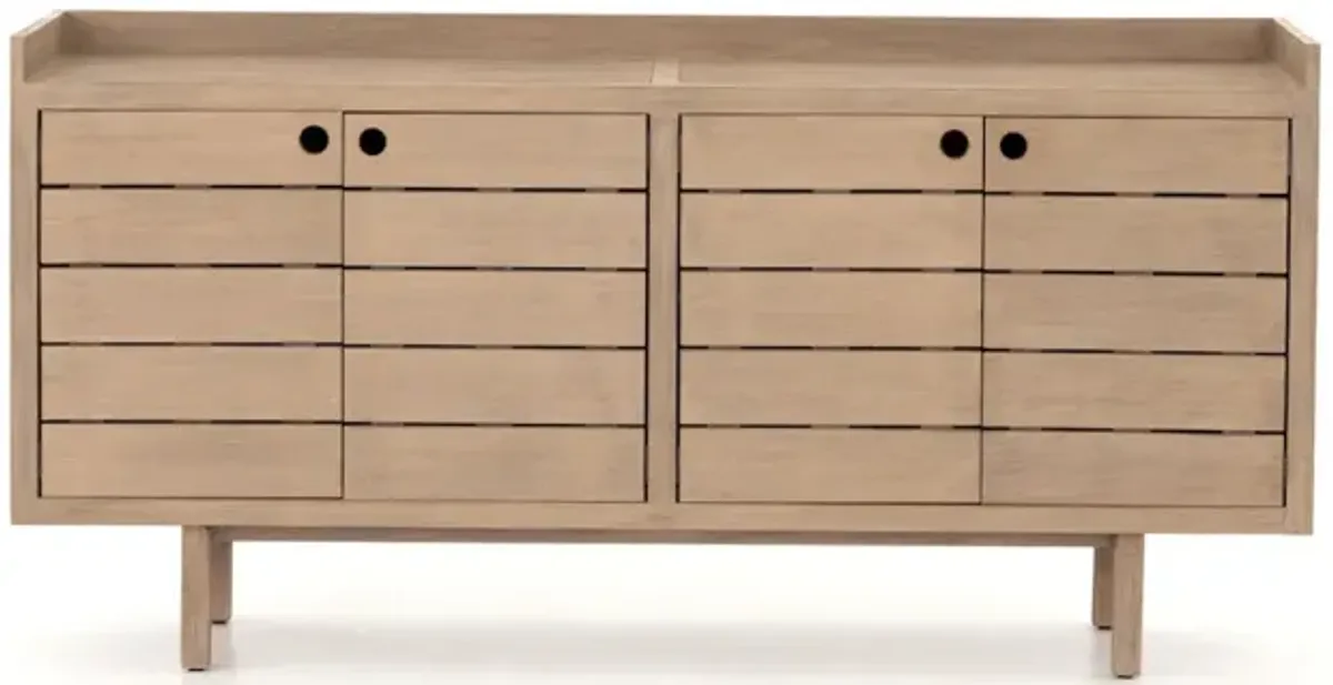 Lula Outdoor Sideboard-Washed Brown