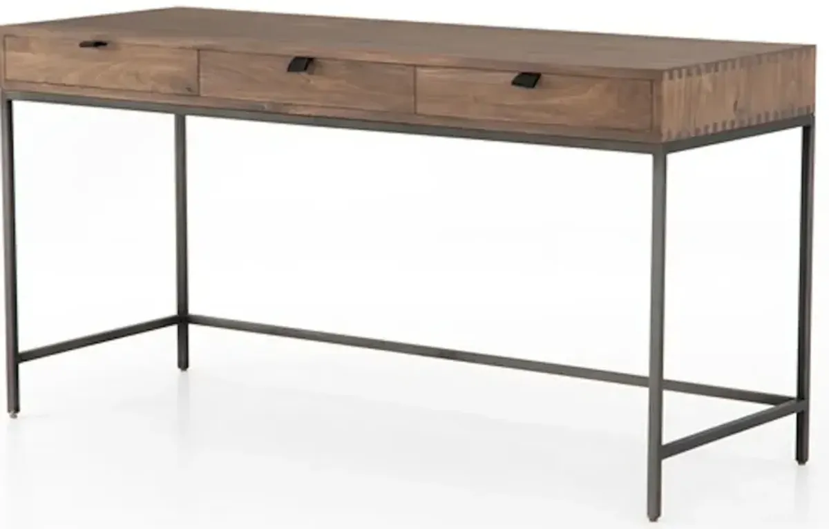 TREY MODULAR WRITING DESK-AUBURN POPLAR