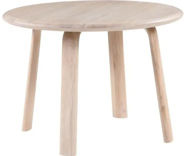 MALIBU ROUND DINING TABLE WHITE OAK