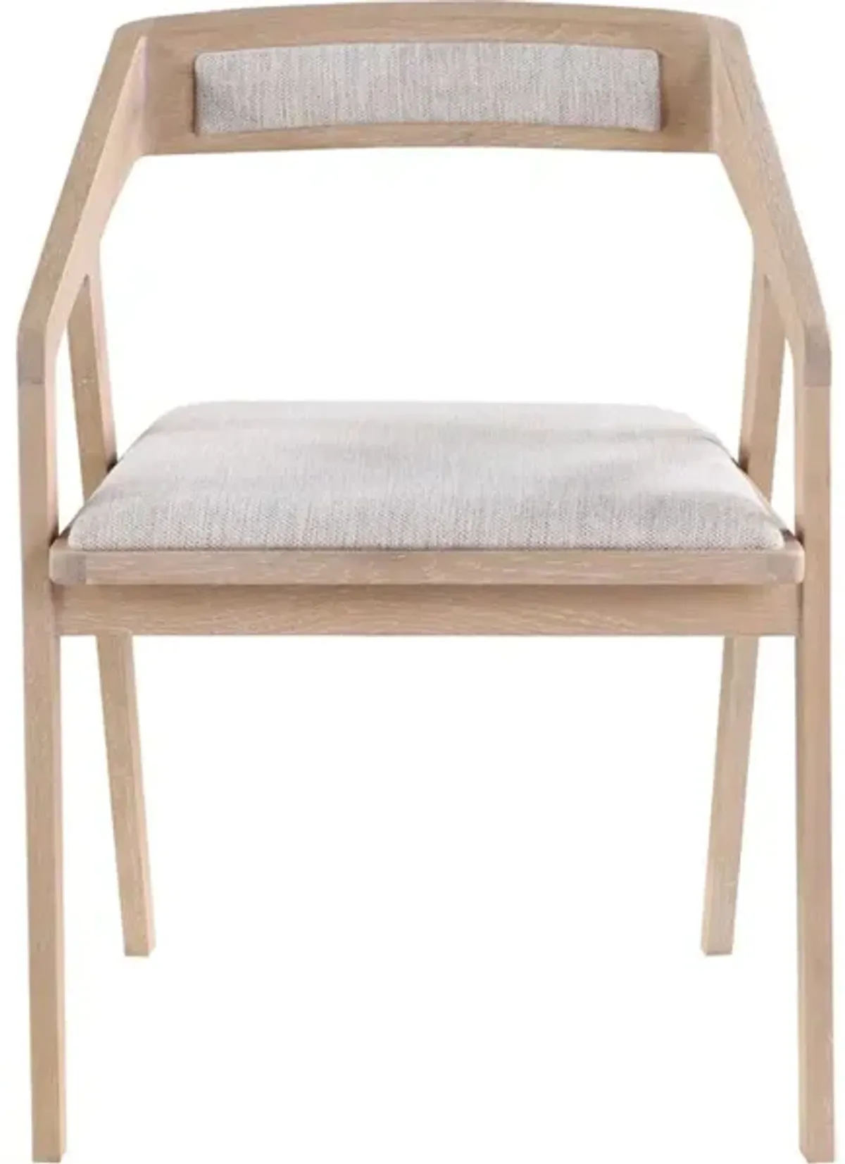 PADMA OAK ARM CHAIR LIGHT GREY