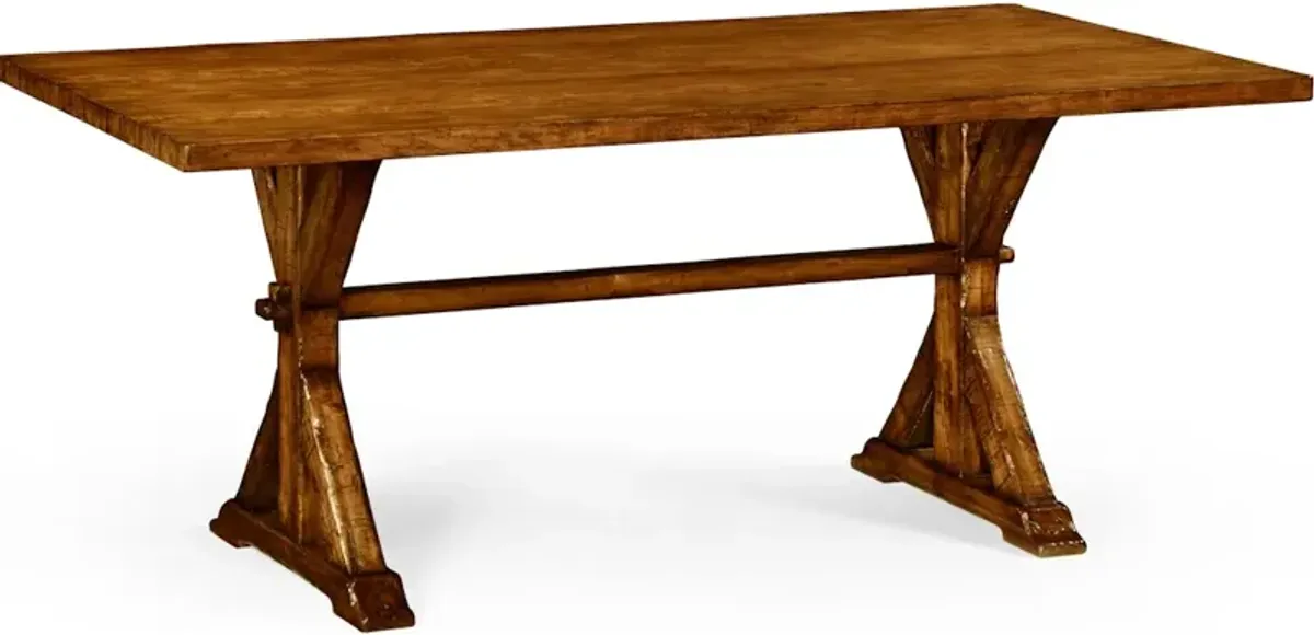 Medium Solid Country Walnut Topped Dining Table