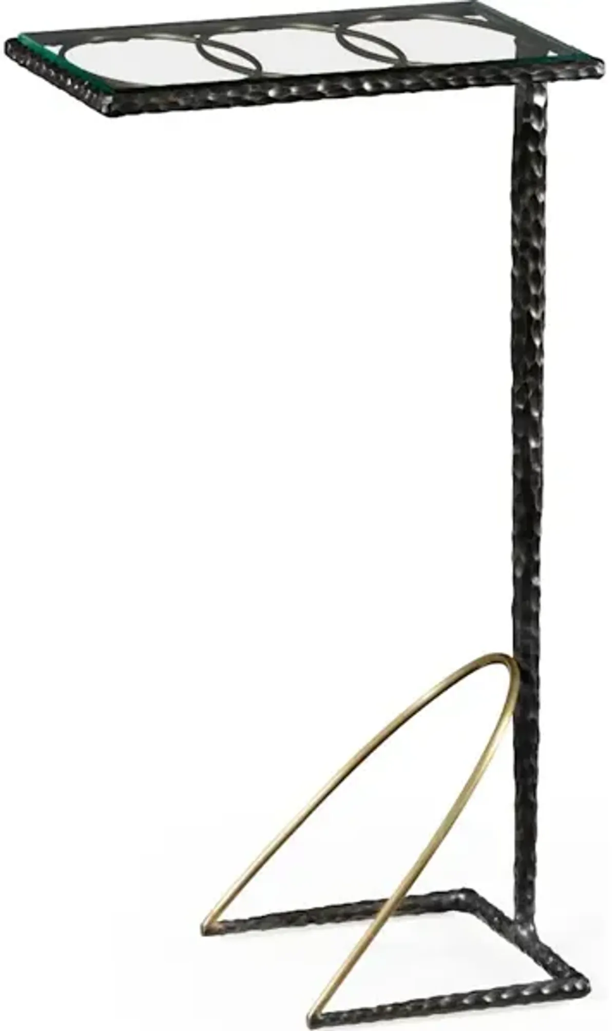 Bronze Hammered Iron Sofa Drinks Table