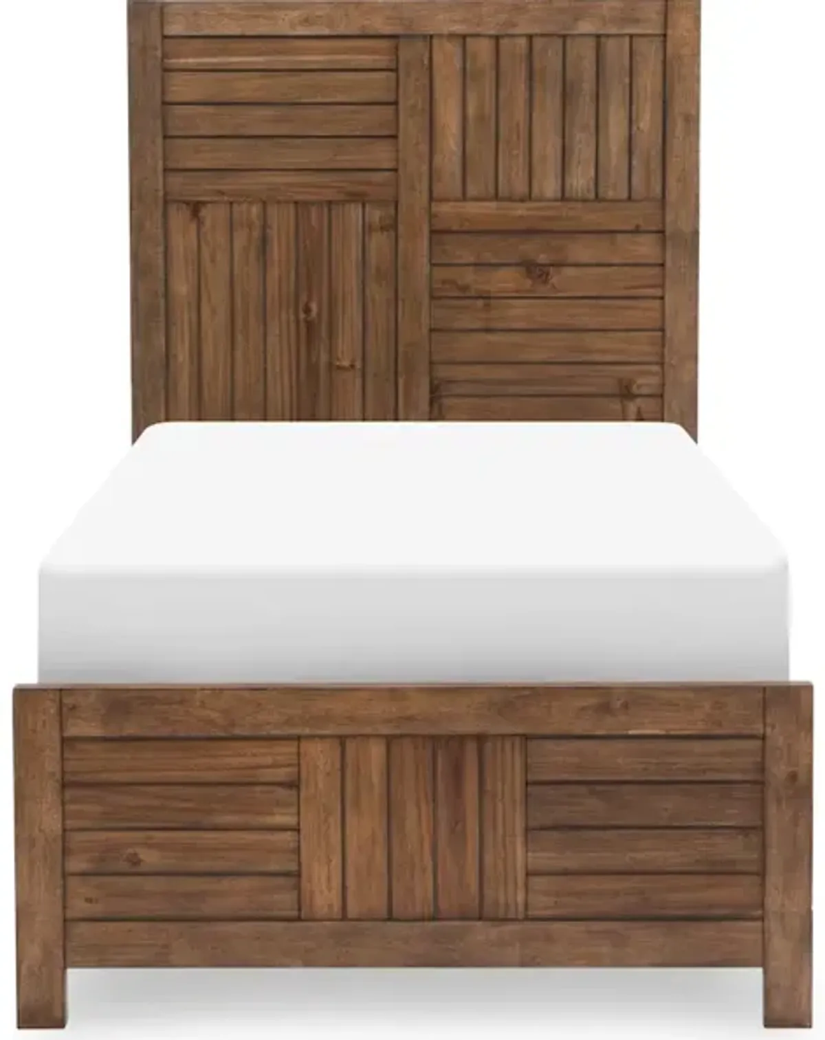 Summer Camp is a youth bedroom group that captures the look and feel of being away at camp. This group offers plenty of options for sleep, study and storage with lots of style. Straight lines, plank details on sides and drawer fronts and thick tops all a