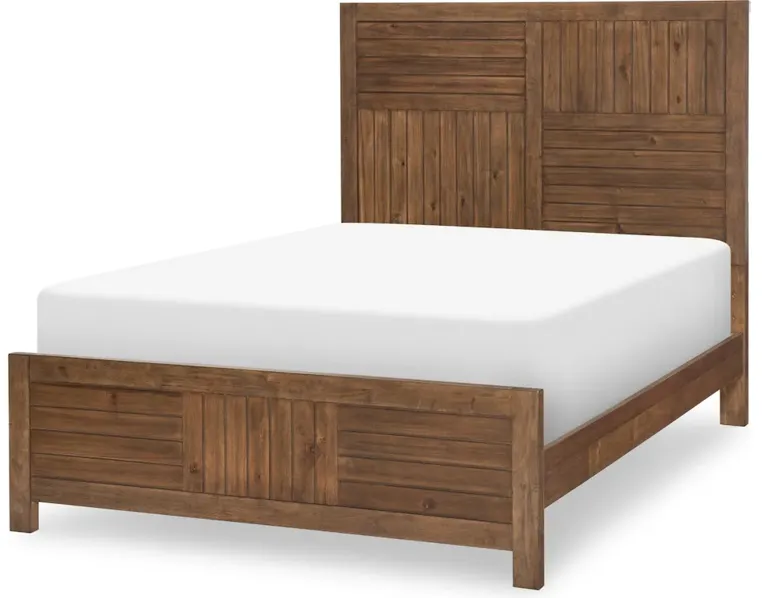 Summer Camp Brown Panel Headboard, Full 4/6 Brown Finish