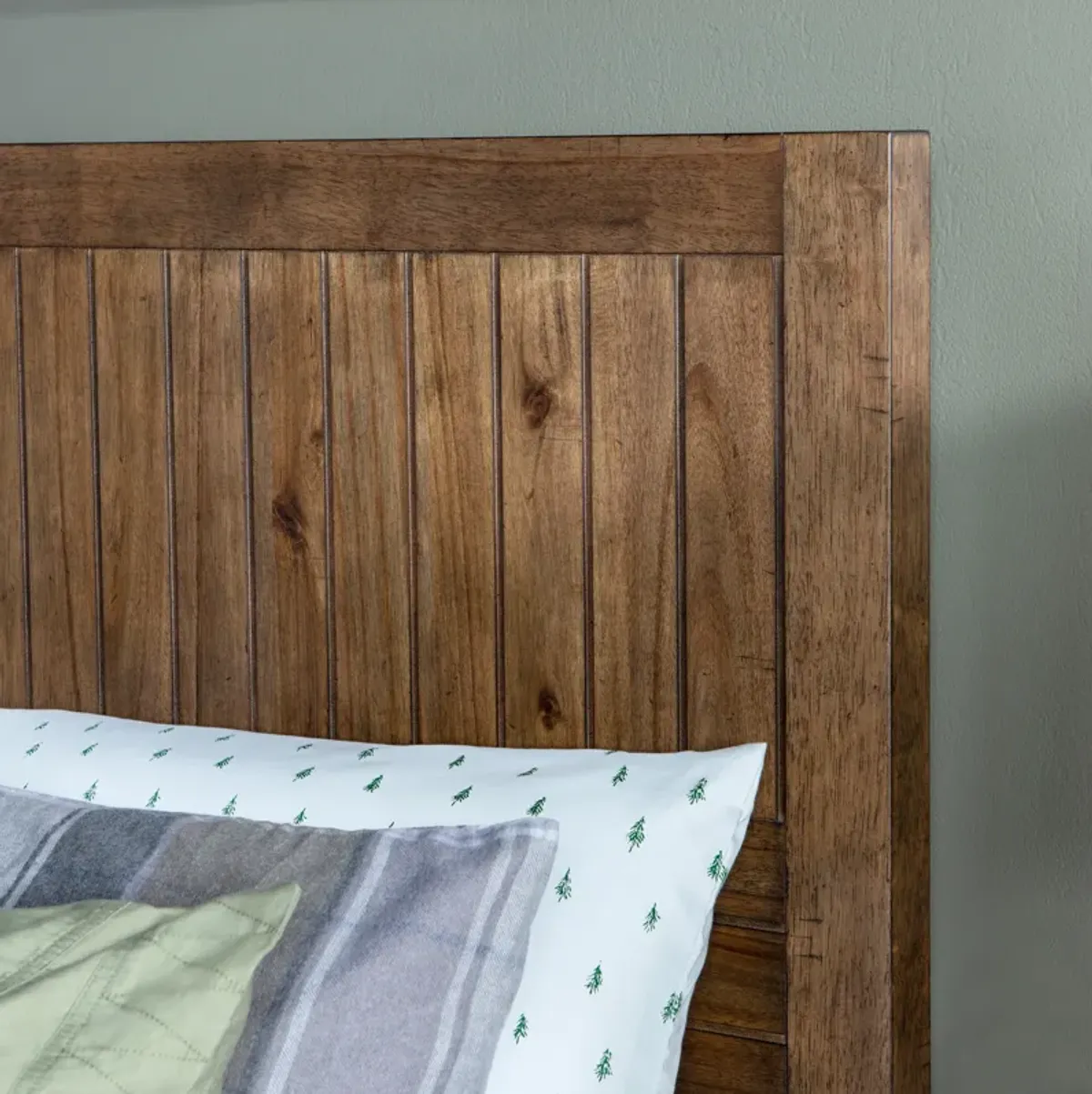 Summer Camp Brown Panel Headboard, Full 4/6 Brown Finish