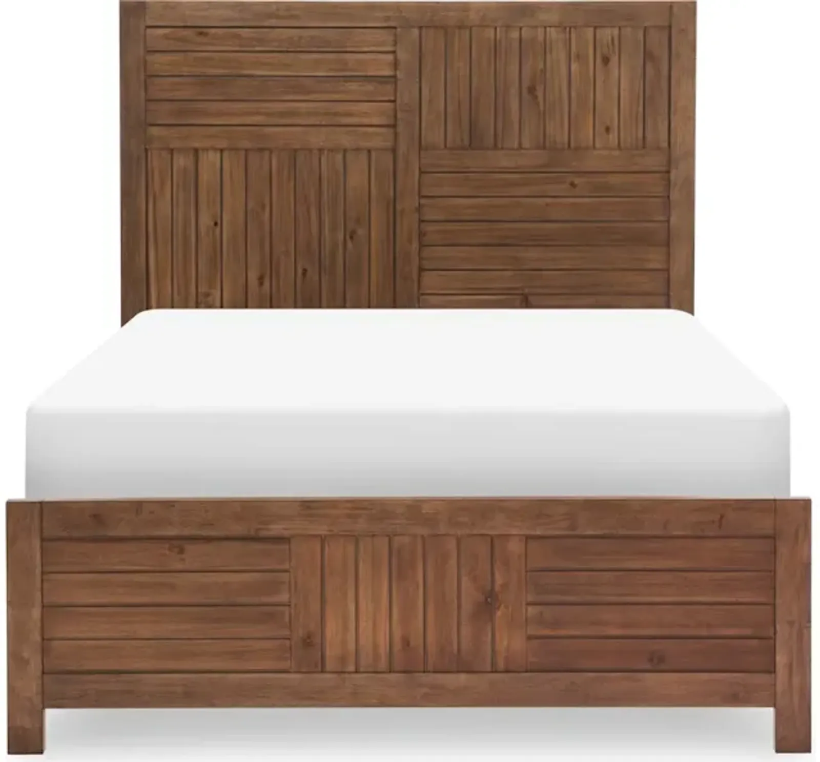 Summer Camp Brown Complete Panel Bed, Full 4/6 Brown Finish