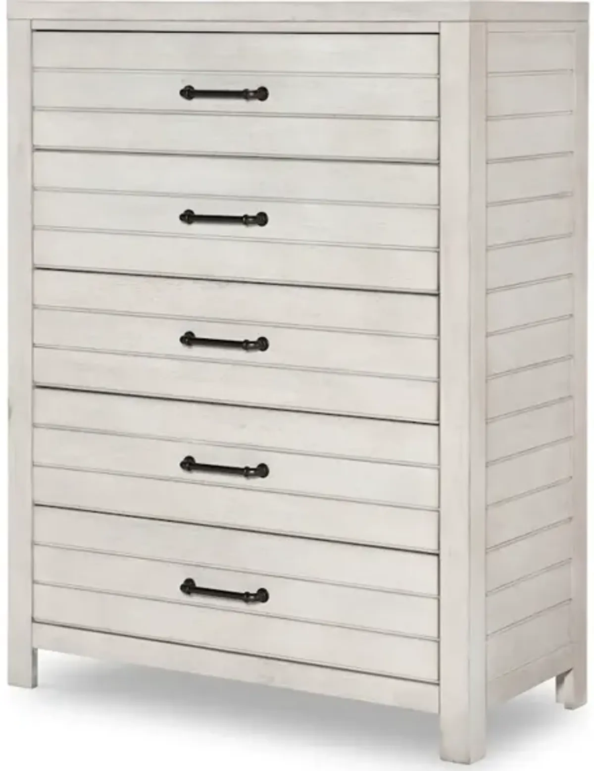 Summer Camp Gray Drawer Chest White Finish