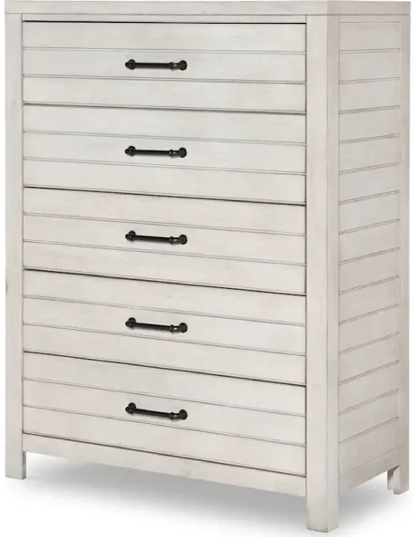 Summer Camp Gray Drawer Chest White Finish