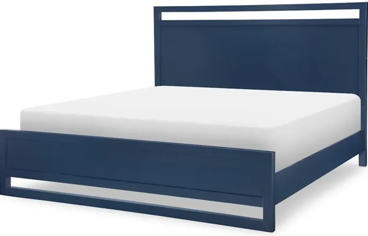 Summerland Inkwell Complete Panel Bed California King 60 Blue Finish