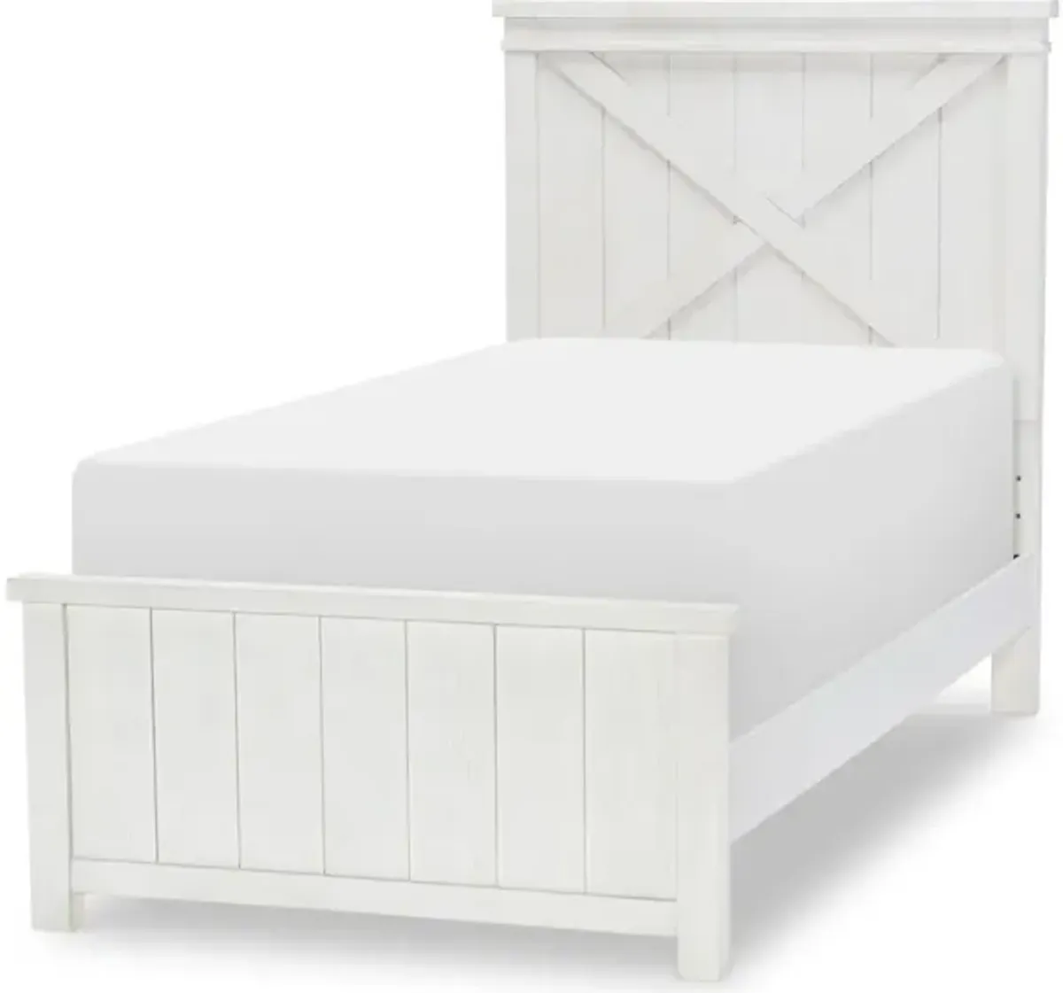 Flatiron - White Complete Post Bed Twin