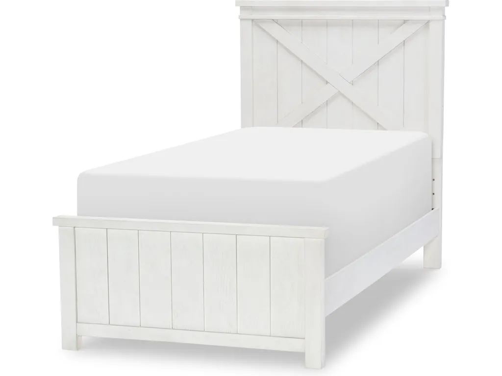 Flatiron - White Complete Post Bed Twin