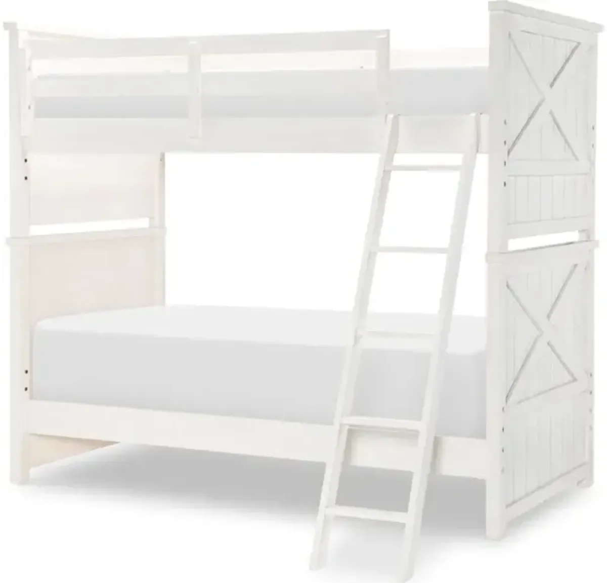 Flatiron - White Complete Twin Over Twin Bed