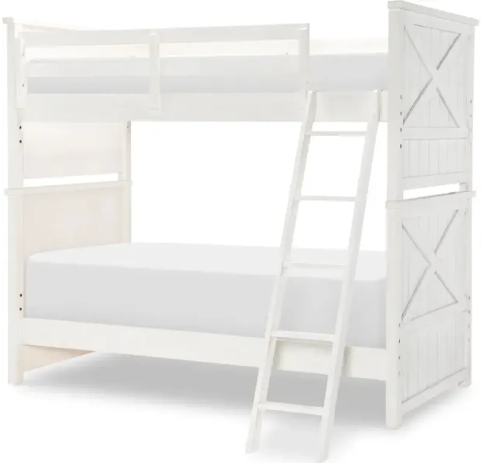 Flatiron - White Complete Twin Over Twin Bed