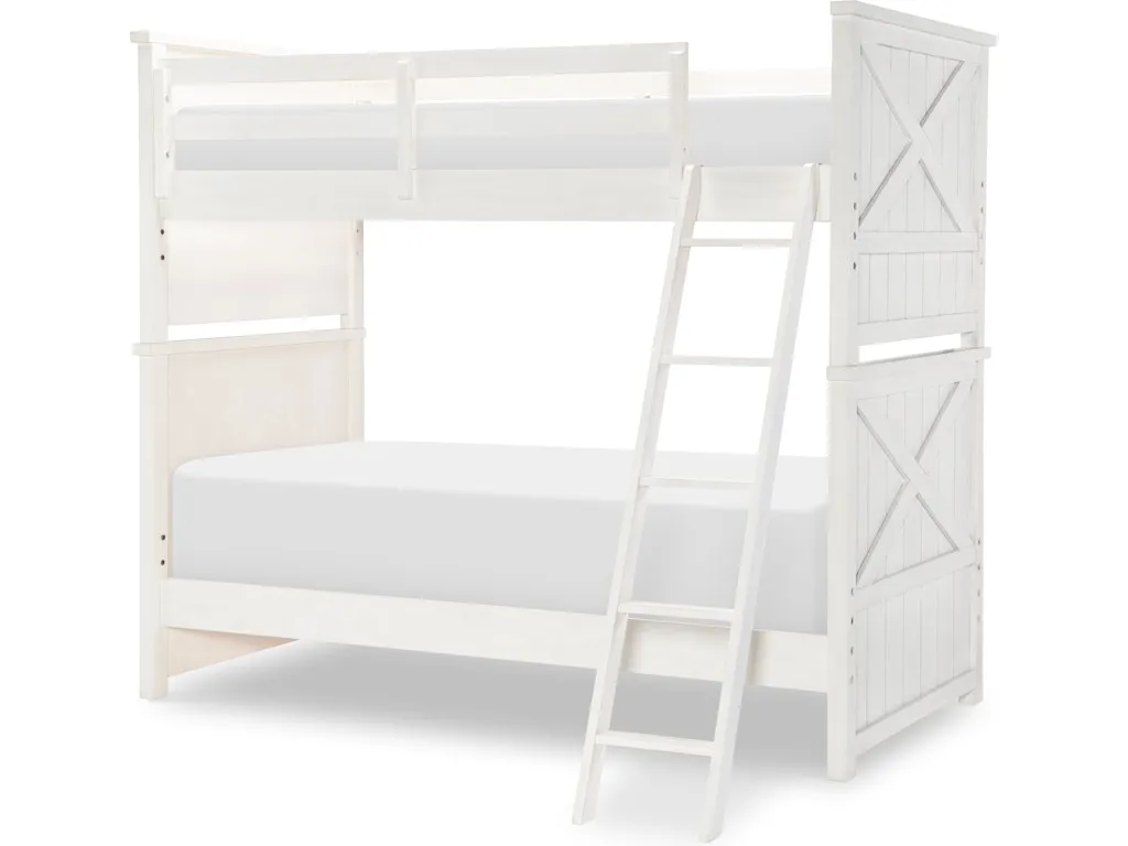 Flatiron - White Complete Twin Over Twin Bed