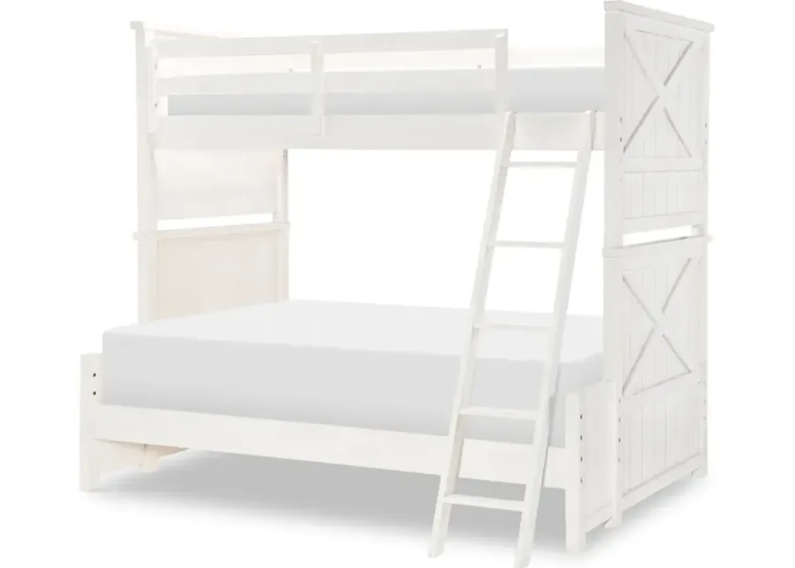 Flatiron - White Complete Twin Over Full Bunk