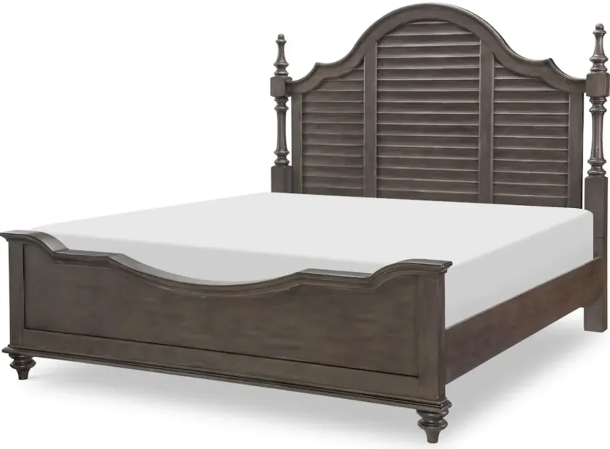 Kingston Louvered Poster Bed W.Storage FB King