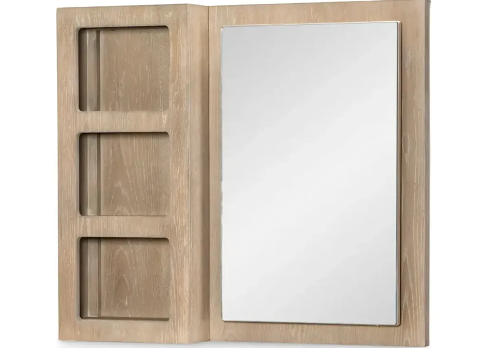 Distict - Weathered Oak Storage Mirror