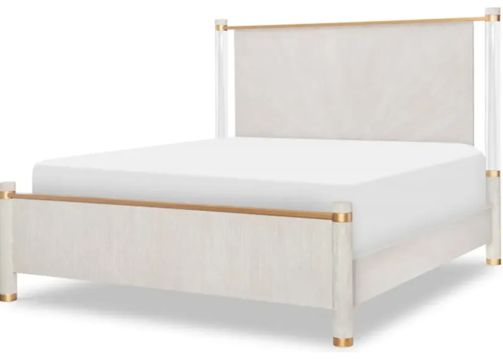 Panel Bed W/Acrylic Post, Queen