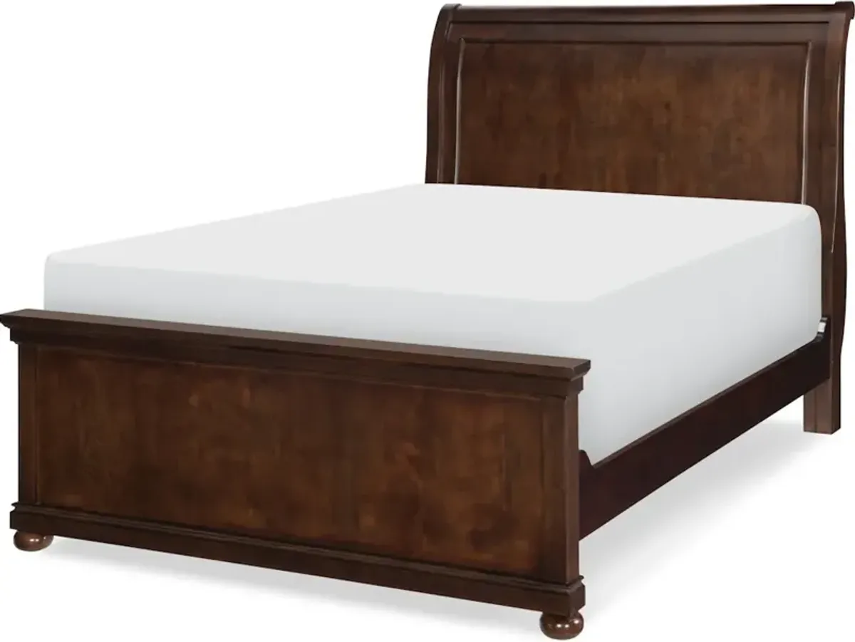 Canterbury Cherry Complete Sleigh Bed F 46 Cherry Finish