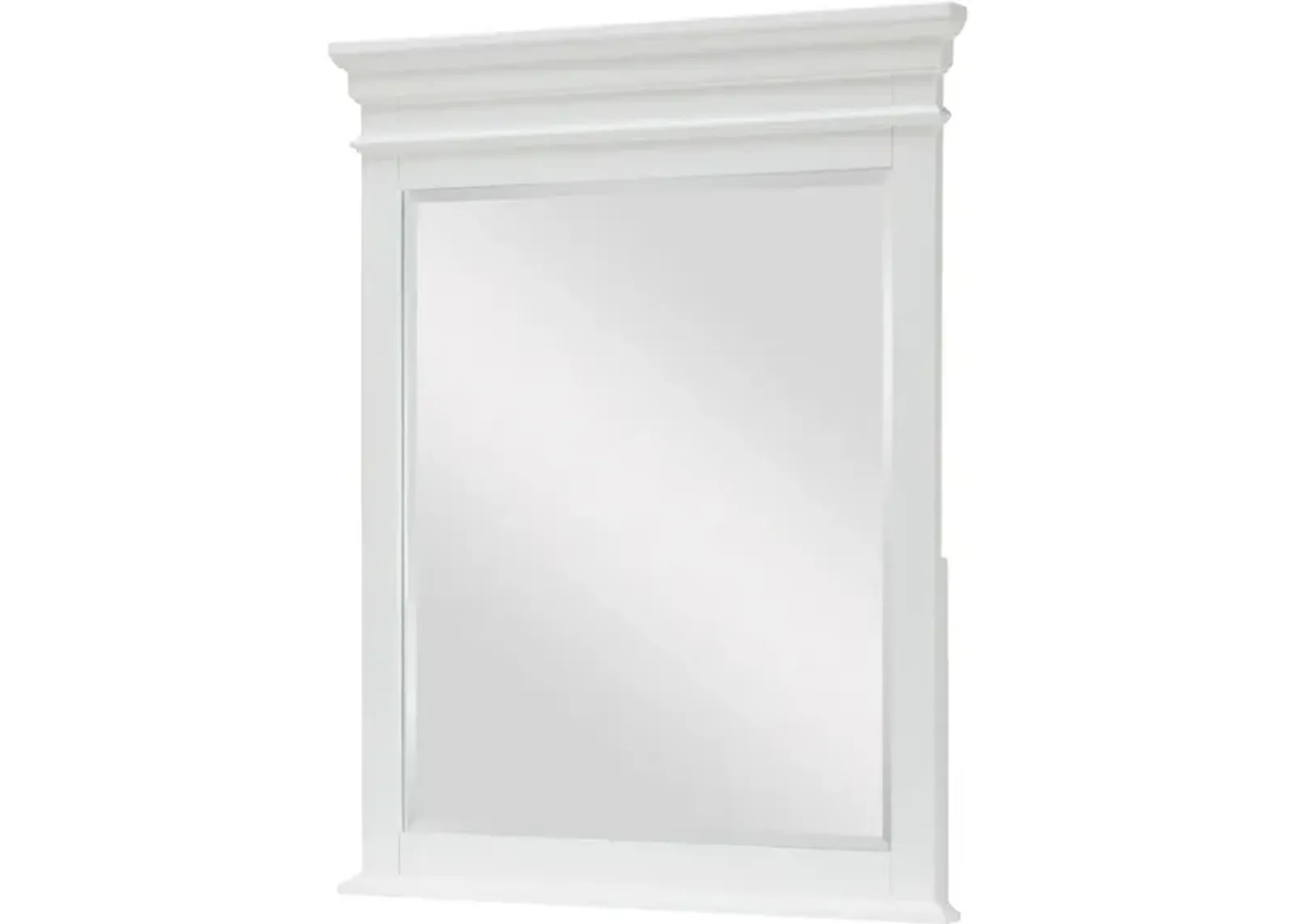 Canterbury White Vertical Mirror White Finish